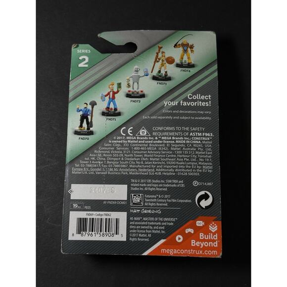 Mega Construx Star Trek Series 2 Captain Kirk figure 2017 NIP - Picture 2 of 2